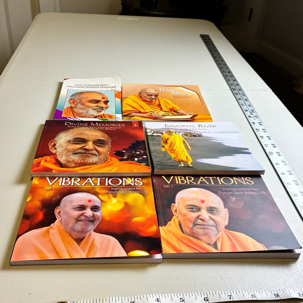 Lot of 6 BAPS Pramukh Swami Maharaj Vibrations Divine Memories Immortal River